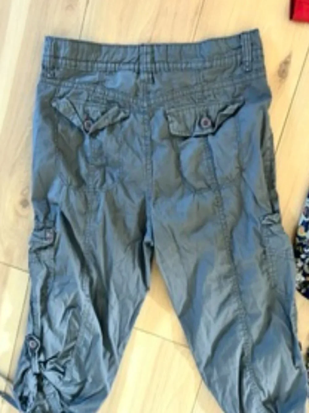 size 12 gray  womens capris long shorts twelve gorpcore
